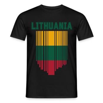 Lithuanian flag, Lithuanian pride - Men's T-Shirt - black - Front - AI Model Male 178 light (178cm)