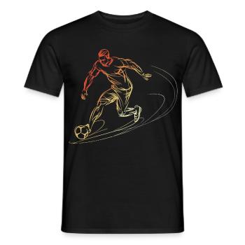 Soccer Player Sketch Vintage - Men's T-Shirt - black - Front - AI Model Male 178 light (178cm)