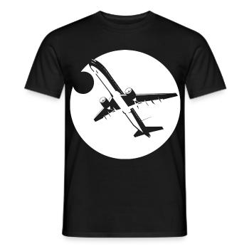 Flieger Zeichnung - Männer T-Shirt - Schwarz - Vorne - AI Model Male 178 light (178cm)