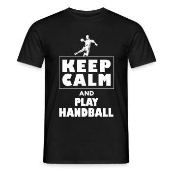 Handball Player Handball Ball Handball Game - Men's T-Shirt - black - Front - AI Model Male 178 light (178cm)
