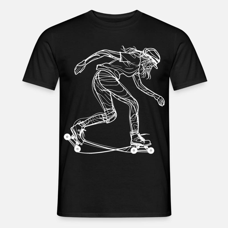 Rollschuh Mädchen - Männer T-Shirt - Schwarz