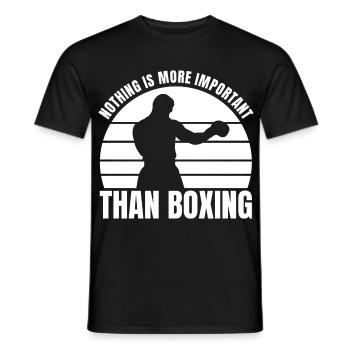 Nothing is as important as boxing - Men's T-Shirt - black - Front - AI Model Male 178 light (178cm)
