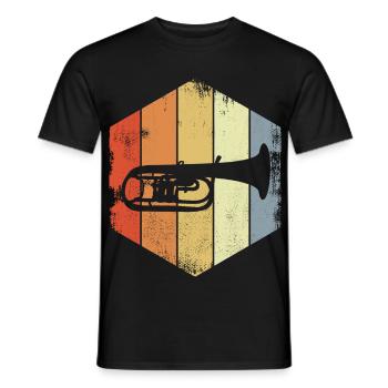 Vintage Trompete Skizze - Männer T-Shirt - Schwarz - Vorne - AI Model Male 178 light (178cm)