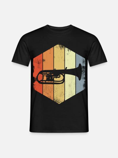 Vintage Trumpet Sketch - Men's T-Shirt - black