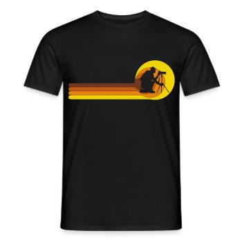 Photography Camera Wildlife Photographers Nature Photographer - Men's T-Shirt - black - Front - AI Model Male 178 light (178cm)