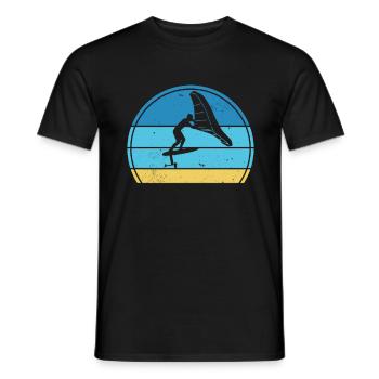 Wingfoil Surfer Wingfoiling Hydrofoil Kitefoil - Men's T-Shirt - black - Front - AI Model Male 178 light (178cm)