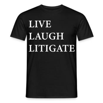 Live Laugh Prozessführung - Männer T-Shirt - Schwarz - Vorne - AI Model Male 178 light (178cm)