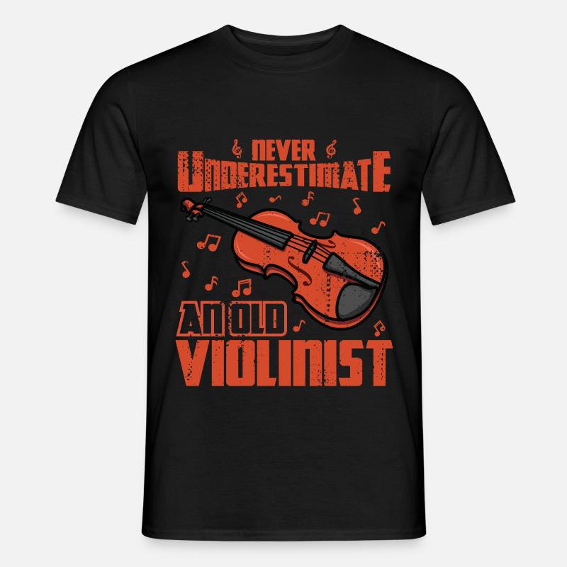 Never Underestimate An Old Violinist - Männer T-Shirt - Schwarz
