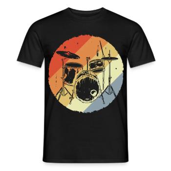 Batterie Rétro - T-shirt homme - noir - Devant - AI Model Male 178 light (178cm)