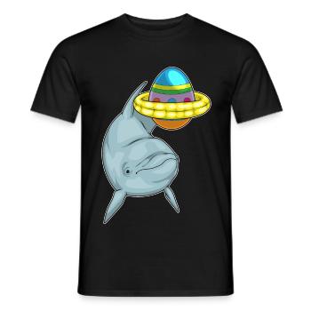 Baignade de Pâques avec dauphins - T-shirt homme - noir - Devant - AI Model Male 178 light (178cm)