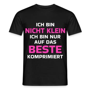 Ich Bin Nicht Klein Auf Das Beste Komprimiert - Männer T-Shirt - Schwarz - Vorne - AI Model Male 178 light (178cm)