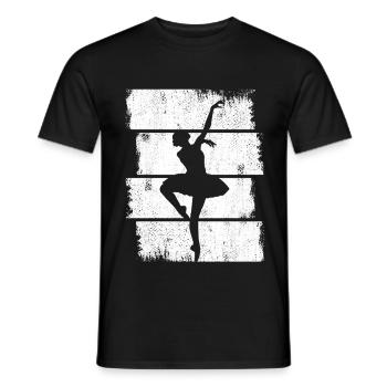 Dessin de danseuse de ballet - T-shirt homme - noir - Devant - AI Model Male 178 light (178cm)