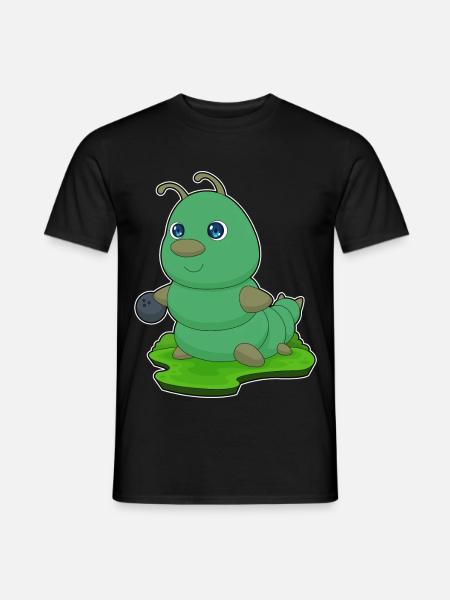 Raupe Bowling Bowlingkugel - Männer T-Shirt - Schwarz