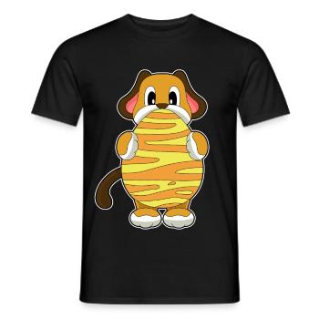 Hund Ostern Osterei - Männer T-Shirt - Schwarz - Vorne - AI Model Male 178 light (178cm)