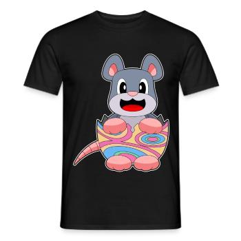 Mouse Easter Easter Egg - Men's T-Shirt - black - Front - AI Model Male 178 light (178cm)
