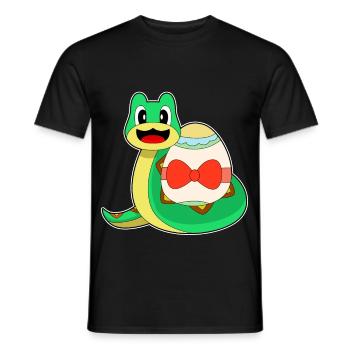 Snake Easter Easter Egg - Men's T-Shirt - black - Front - AI Model Male 178 light (178cm)