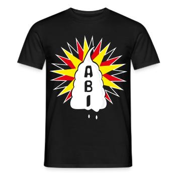 ABI mit viel Sahne, eine süsse Geschenkidee. - Männer T-Shirt - Schwarz - Vorne - AI Model Male 178 light (178cm)