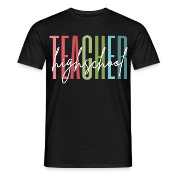 Cadeau d’école de professeur de lycée - T-shirt homme - noir - Devant - AI Model Male 178 light (178cm)