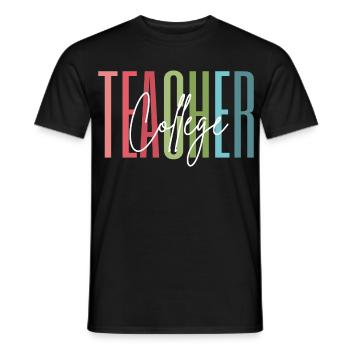College Lehrerin Danke Geschenk - Männer T-Shirt - Schwarz - Vorne - AI Model Male 178 light (178cm)