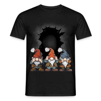 Dwarfs, Dwarfs, Gnomes, , , Fairy Tales, Child - Men's T-Shirt - black - Front - AI Model Male 178 light (178cm)
