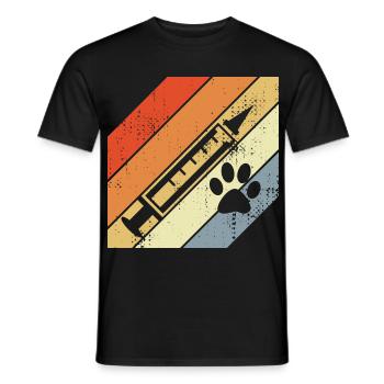 Seringue rétro - T-shirt homme - noir - Devant - AI Model Male 178 light (178cm)