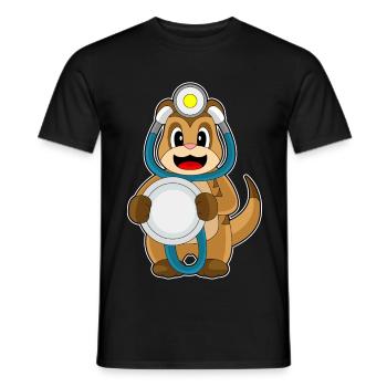 Meerkat Doctor Stethoscope - Men's T-Shirt - black - Front - AI Model Male 178 light (178cm)