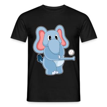 Elephant Baseball - T-shirt homme - noir - Devant - AI Model Male 178 light (178cm)
