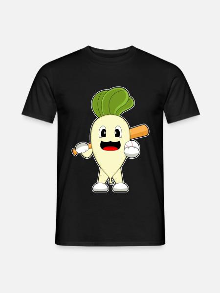 Radish Baseball Baseball Bat - Men's T-Shirt - black