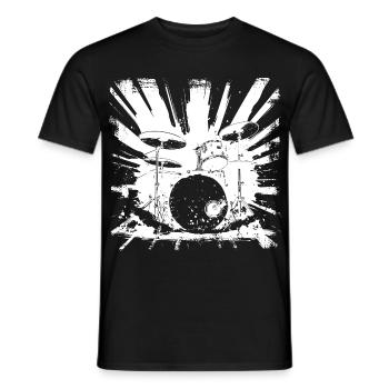 Drums Graphics - Men's T-Shirt - black - Front - AI Model Male 178 light (178cm)