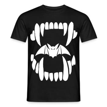 Vampire jaw - Men's T-Shirt - black - Front - AI Model Male 178 light (178cm)