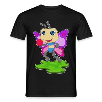 Butterfly Workout Gymnastics Fitness - Men's T-Shirt - black - Front - AI Model Male 178 light (178cm)
