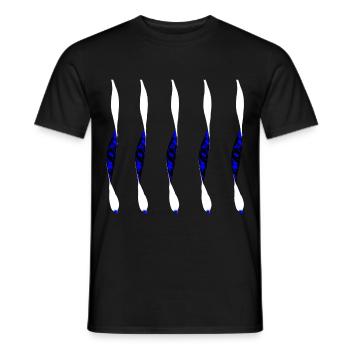 Silhouettes de Flammes Bleues - T-shirt homme - noir - Devant - AI Model Male 178 light (178cm)
