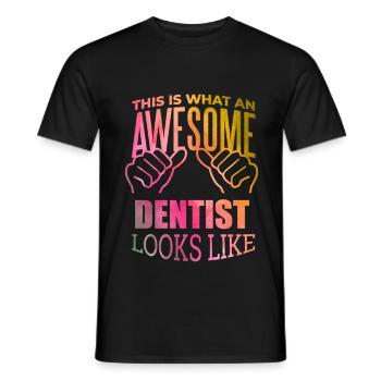 Dentist - Men's T-Shirt - black - Front - AI Model Male 178 light (178cm)