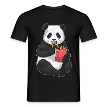 Panda Pommes frites - Männer T-Shirt - Schwarz - Vorne - AI Model Male 178 light (178cm)