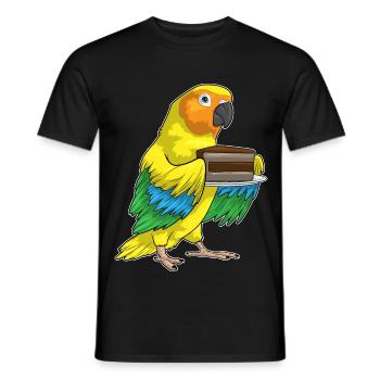 Gâteau Perroquet - T-shirt homme - noir - Devant - AI Model Male 178 light (178cm)