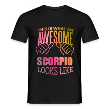 Skorpion - Männer T-Shirt - Schwarz - Vorne - AI Model Male 178 light (178cm)