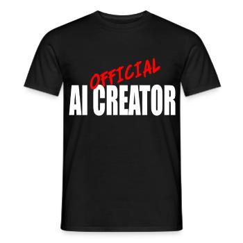 Official AI Creator Graphic Design - Men's T-Shirt - black - Front - AI Model Male 178 light (178cm)