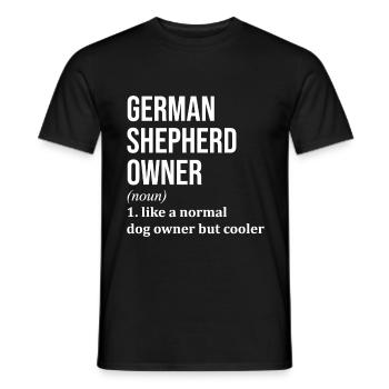 Deutscher Schäferhund - Männer T-Shirt - Schwarz - Vorne - AI Model Male 178 light (178cm)