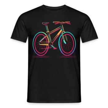 Road Bike 80s Style - Men's T-Shirt - black - Front - AI Model Male 178 light (178cm)