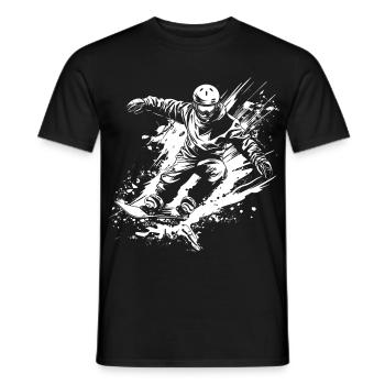 Snowboarders - Men's T-Shirt - black - Front - AI Model Male 178 light (178cm)