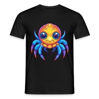 Sea Spider Colorful Kawaii Cartoon Sea Animal - Men's T-Shirt - black - Front - AI Model Male 178 light (178cm)