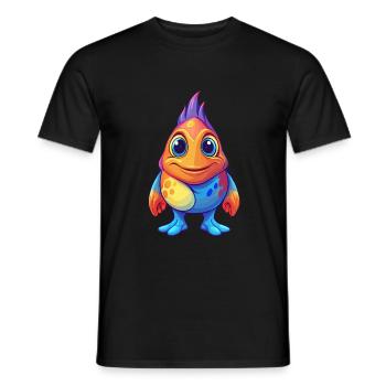 Sea Squirt Colorful Kawaii Cartoon Sea Animal - Men's T-Shirt - black - Front - AI Model Male 178 light (178cm)