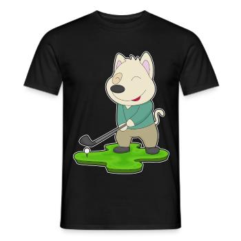 Clubs de golf pour chiens - T-shirt homme - noir - Devant - AI Model Male 178 light (178cm)