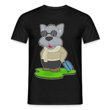 Valise de voyage pour chien - T-shirt homme - noir - Devant - AI Model Male 178 light (178cm)