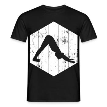 Yogini Sketch - Men's T-Shirt - black - Front - AI Model Male 178 light (178cm)