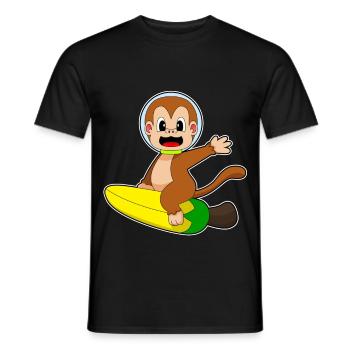Affe Banane  - Männer T-Shirt - Schwarz - Vorne - AI Model Male 178 light (178cm)