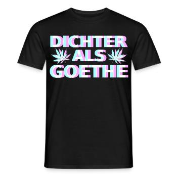 Cannabis Goethe - Männer T-Shirt - Schwarz - Vorne - AI Model Male 178 light (178cm)