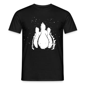 Bowling - T-shirt homme - noir - Devant - AI Model Male 178 light (178cm)