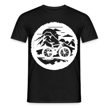Mountain Bike Graphics - Men's T-Shirt - black - Front - AI Model Male 178 light (178cm)