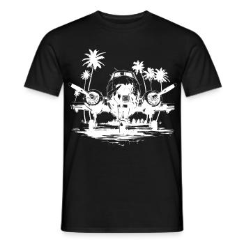 Dessin d’avion - T-shirt homme - noir - Devant - AI Model Male 178 light (178cm)
